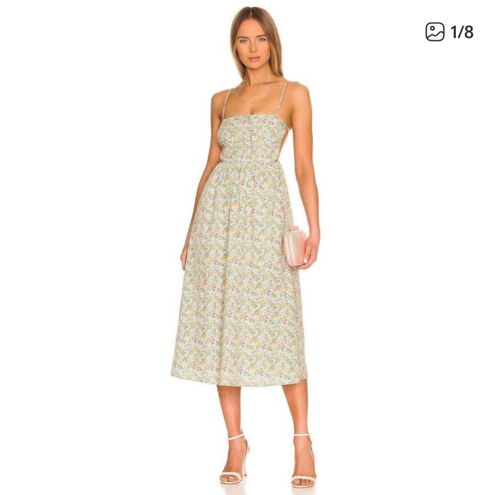For Love And Lemons Multicolor Floral Midi Dress - Picture 5 of 13